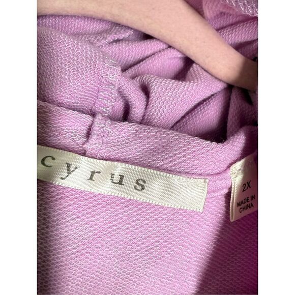 Cyrus Women's Sleeveless Open Front Cardigan Hooded w/Pockets Plus Size 2X Pink - Picture 3 of 9